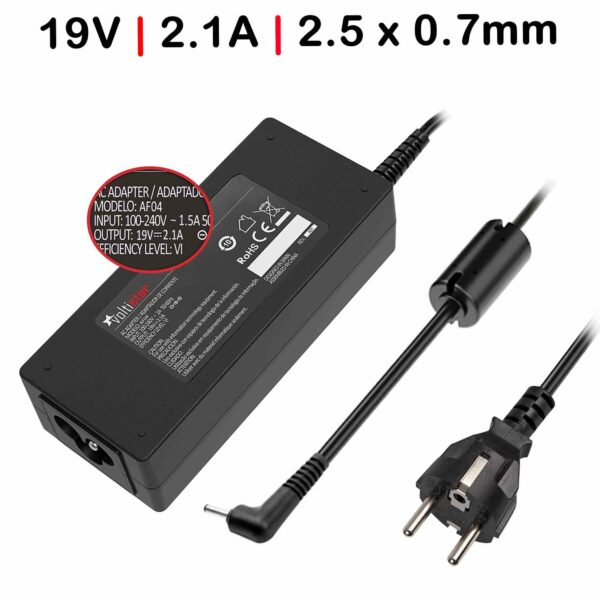 Carregador para Portátil ASUS R11CX X101CH R051BX R051CX 19V 2.1A - 40W
