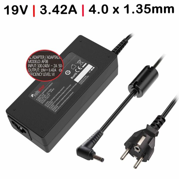Carregador para Portátil ASUS X553MA 19V 3.42A 65W - Conector 4.0x1.35mm