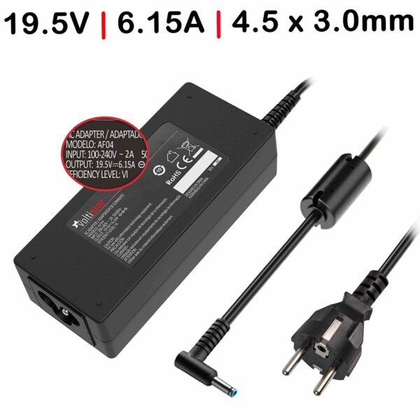 Carregador para Portátil HP Envy 15T-J Series - 19.5V 6.15A (120W) - Conector 4.5x3.0mm