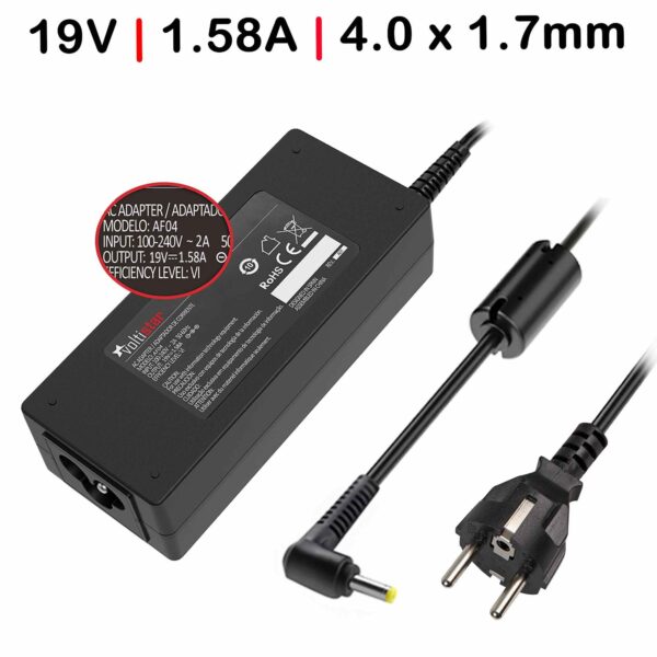 Carregador para Portátil HP Compaq Mini 1000 1100 Series 19V 1.58A 30W Conector 4.0x1.7mm