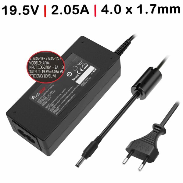 Carregador Portátil HP Compaq Mini 730 Series 19.5V 2.05A (40W) Conector 4.0x1.7mm - Compatível com HP Mini 110, 210, 700, 1000, CQ10 Series
