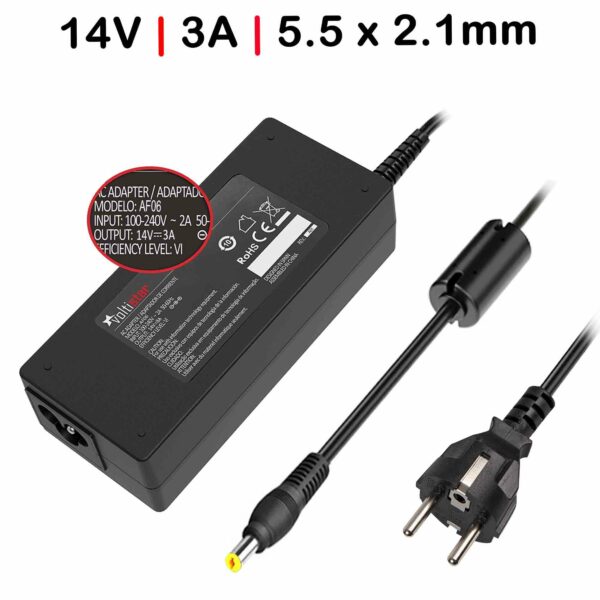 Carregador para Portátil Samsung SyncMaster 150MP 1501MP 14V 3A 42W - Compatível AD-4214N