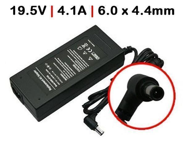 Carregador para Portátil Sony Vaio PCG-FX PCG-GR PCG-GRS PCG-GRX PCG-NV PCG-R PCG-FR Series 19.5V 4.1A 80W Conector 6.0x4.4mm