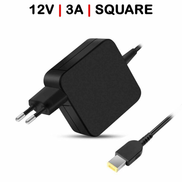 Carregador Fonte de Alimentação para Tablet Lenovo 12V 3A Conector Square