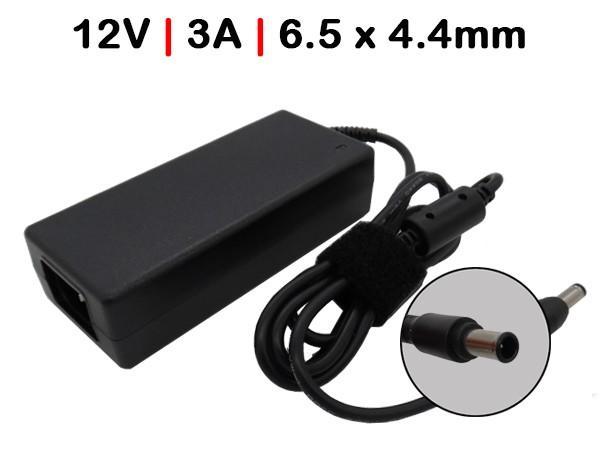 Carregador para Monitor 12V 3A 6.5x4.4mm 36W - Compatível com LG, Dell e Sony
