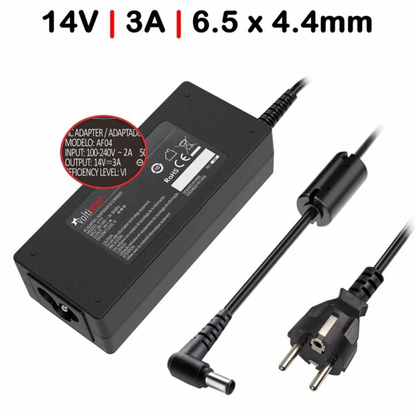 CARREGADOR PARA MONITOR 14V 3A 6.5 X 4.4MM 42W
