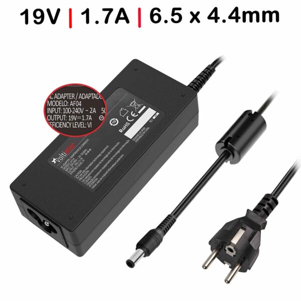 Carregador para Monitor LG 19V 1.7A 32W - Plug 6.5x4.4mm - Compatível com LG 23EA63, 24MP55, IPS277 Series