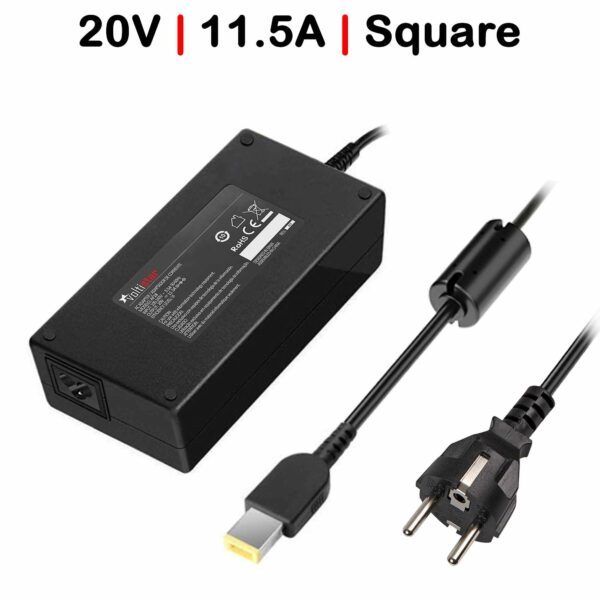 Carregador para Portátil Lenovo 20V 11.5A (230W) Conector Square - Compatível Legion, ThinkPad P/Y Series