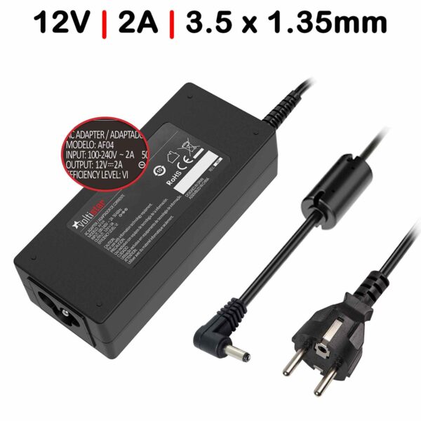 Carregador Portátil Medion Akoya E3292 E3293 E3294 12V 2A 24W Conector 3.5x1.35mm