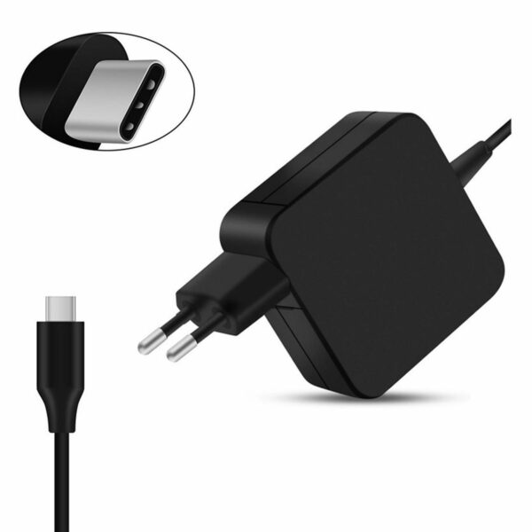 Carregador USB-C 45W para Portátil Dell XPS 12, 13 9350, 15 9550 e Lenovo Yoga 910