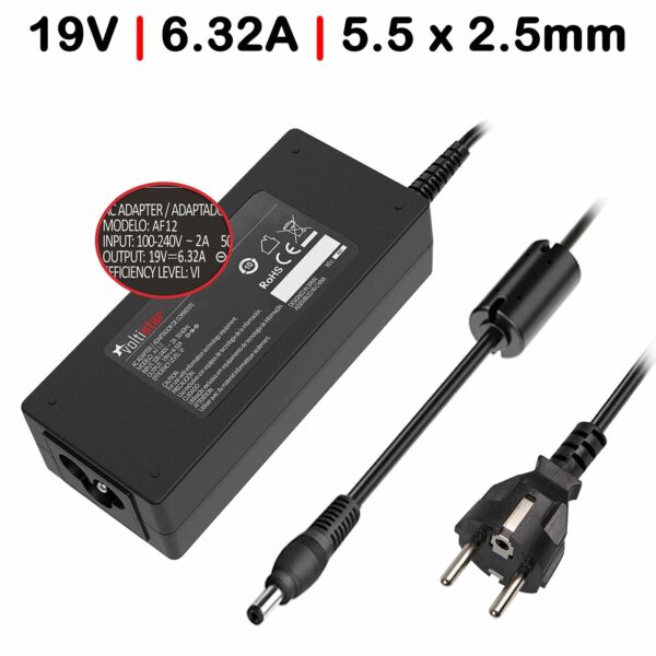 Carregador para Portátil ASUS 120W 19V 6.32A 5.5x2.5mm - Compatível com ADP-120RH B PA-1121-28