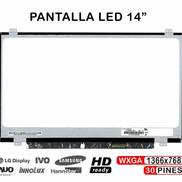 Ecrã LED 14" WXGA (1366x768) 30 Pinos para Portátil HP EliteBook 840 G3 Series