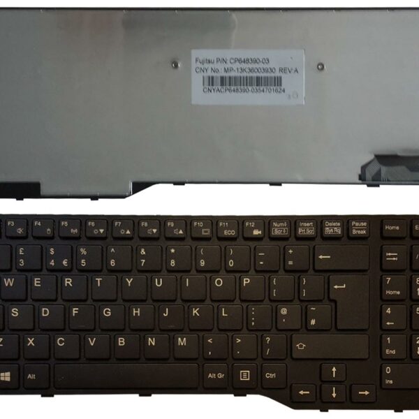 Teclado Portátil Fujitsu Lifebook AH/A Series Inglês Preto - Compatível AH544 A544 A555 A514
