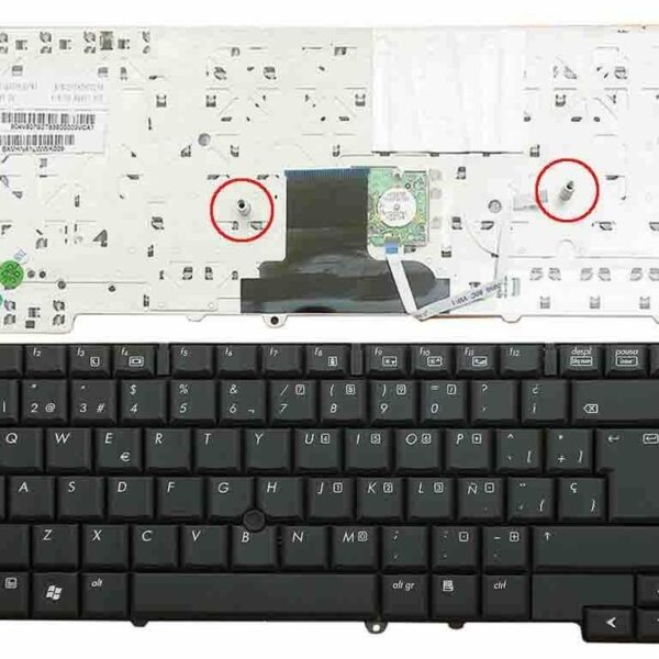 Teclado Espanhol para Portátil HP EliteBook 8530p e 8530w Series - Preto com PointStick