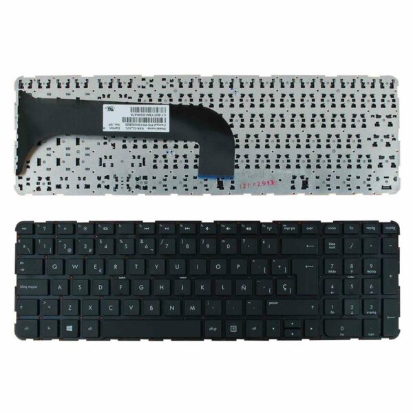 Teclado para Portátil HP Pavilion M6-1000 Envy M6 Series Espanhol Preto Sem Moldura - PK130U92B15