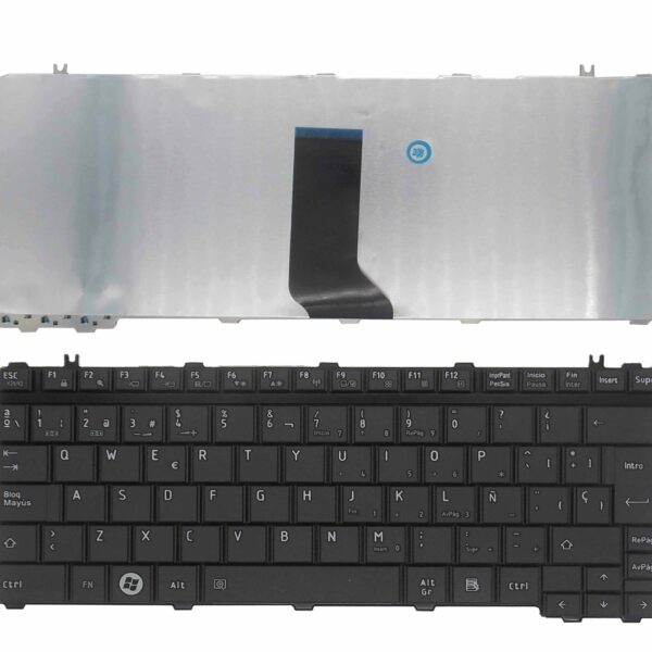 Teclado Espanhol Preto Sem Moldura para Portátil Toshiba Satellite U400 U405 U500 U505 T110 T135 Portégé M800 Series