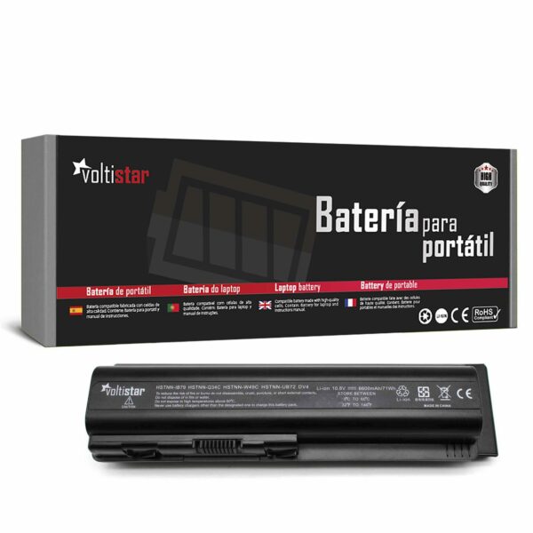 Bateria de Alta Capacidade 6600mAh 10.8V para Portátil HP Pavilion DV4 DV5 DV6, Presario CQ40 CQ50 CQ60, G50 G60 G70 - Compatível com HSTNN-CB72 HSTNN-IB72