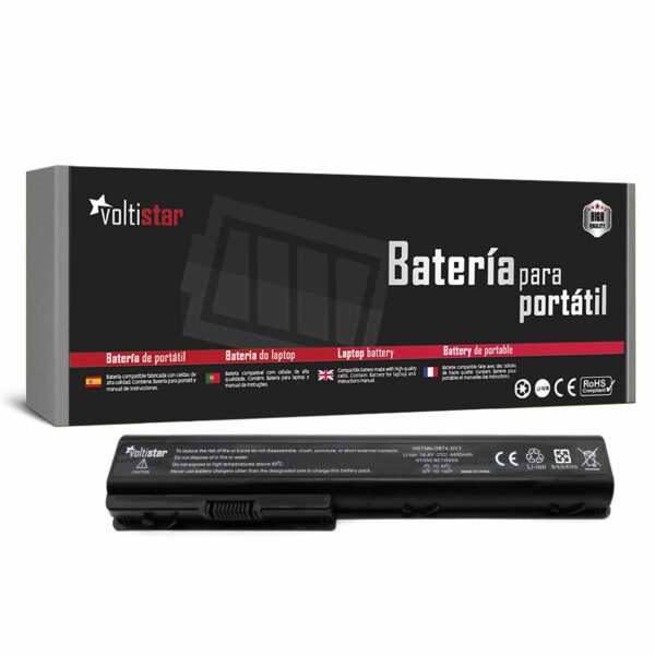 Bateria para Portátil HP Pavilion DV7, HDX-X18, DV8 Series - Compatível com 464058-121, 480385-001, HSTNN-DB75, GA08 - 14.4V