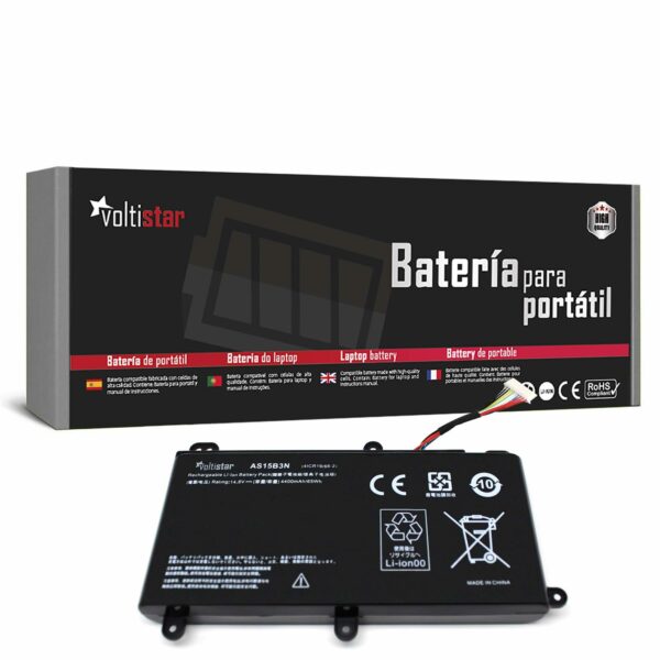 Bateria para Portátil Acer Predator 15 G9-591, 17 G5-793, G9000 Series - AS15B3N (14.8V, 4400mAh)