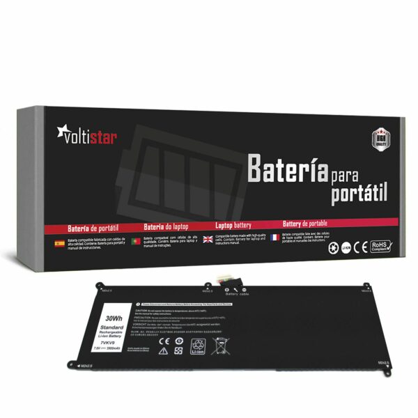 Bateria para Portátil Dell Latitude 12 7275, XPS 12 9250 - 7.6V 3900mAh - 07VKV9 T02H