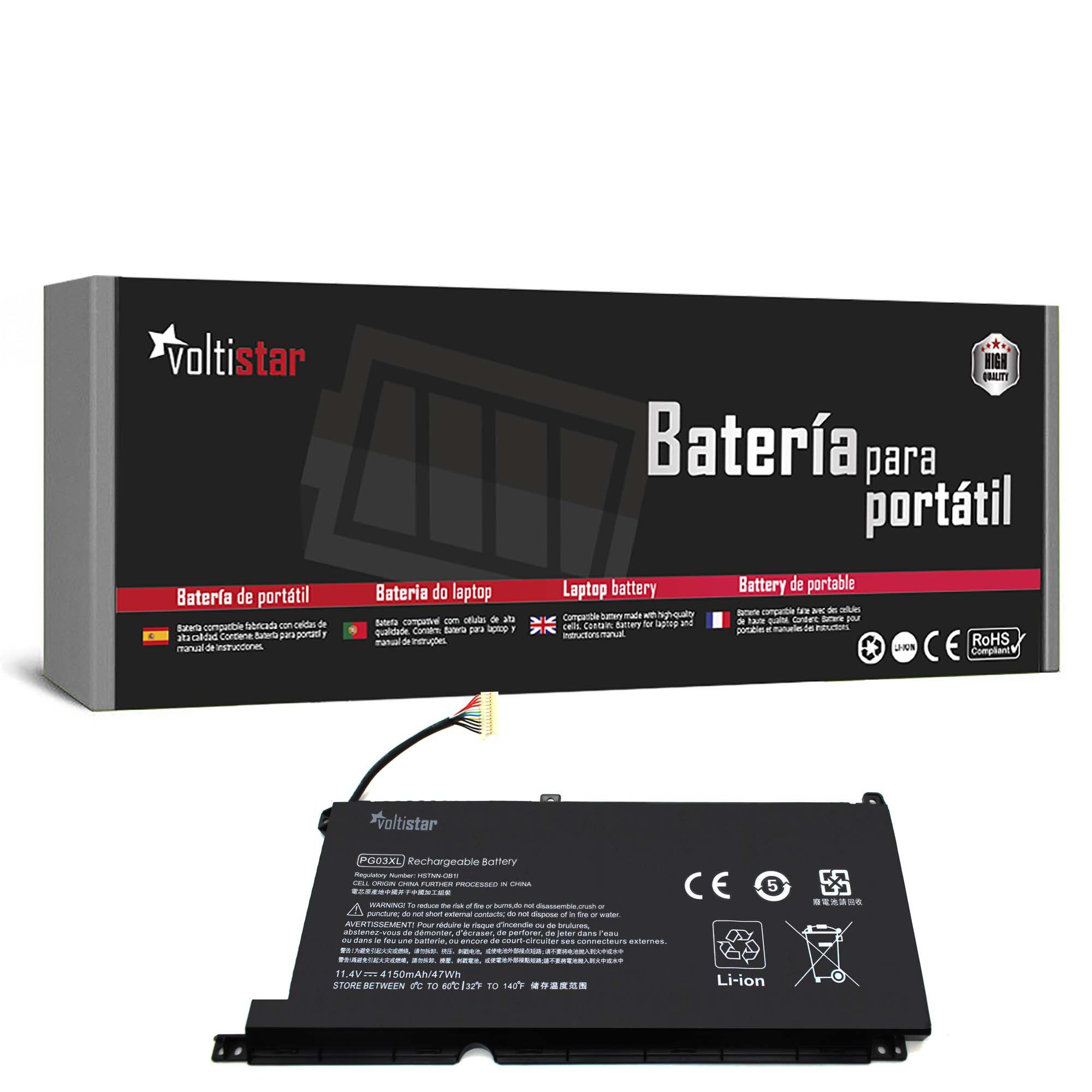 Bateria para Portátil HP Spectre x360 15-AP Series, HP Gaming 15-DK Series - PG03XL TPN-Q168 HSTNN-LB7C