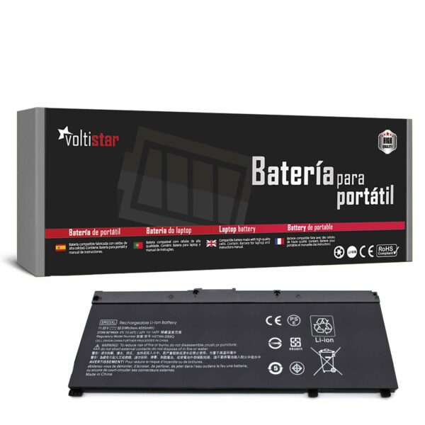 Bateria para Portátil HP SR03XL SR03052XL 11.55V 3500mAh - Compatível com HP Pavilion Gaming, Envy X360, Omen Series