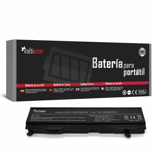 Bateria para Portátil Toshiba Satellite A100 A105 A110 M40 M45 M50 M55 M70 - PA3451U-1BRS PA3457U-1BRS PA3465U-1BRS PABAS067 PABAS069