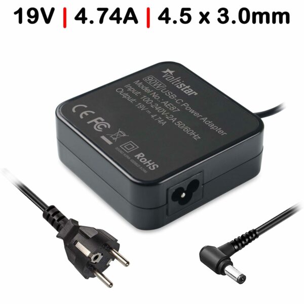 Carregador Portátil ASUS ZenBook UX530UX B400A BU400 PU401 - 19V 4.74A (90W) Conector 4.5x3.0mm
