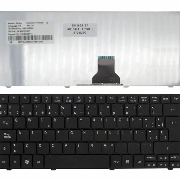 Teclado para Portátil Acer Aspire One e Aspire Series - Layout Espanhol com Ñ