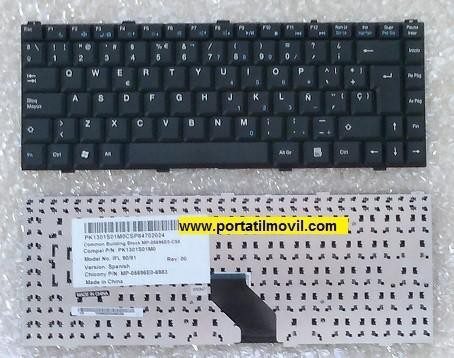 Teclado para Portátil Airis N1100 - Espanhol Frameless Preto