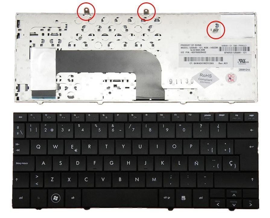 Teclado para Portátil HP Mini CQ10-100SS - Espanhol, Preto - Image 2