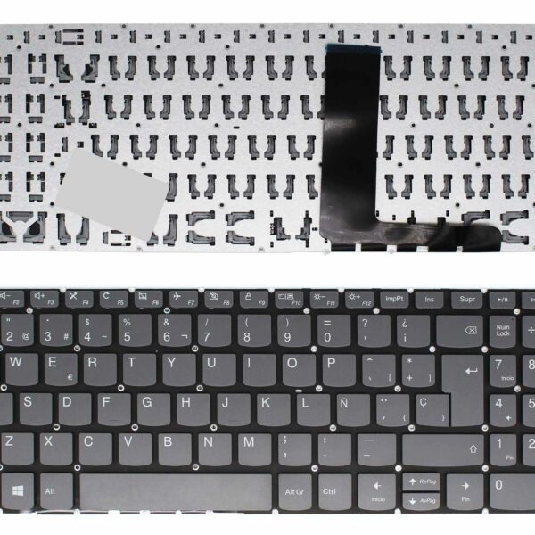 Teclado para Portátil Lenovo IdeaPad V330-15IKB - Idioma Espanhol/Castelhano, Cinzento