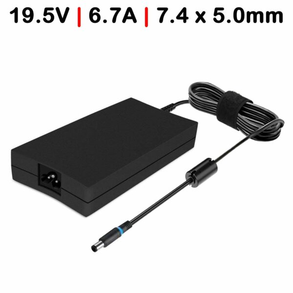 Carregador Portátil Dell 19.5V 6.7A 130W 7.4x5.0mm - Compatível Alienware Inspiron XPS Latitude Precision Studio - ADP-130DB PA-13 PA-4E