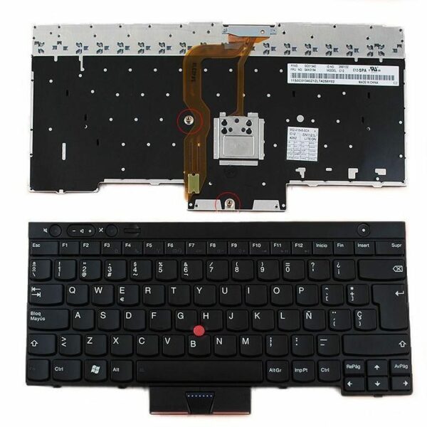 Teclado para Portátil Lenovo ThinkPad L430 2464 - Espanhol Preto Com Moldura