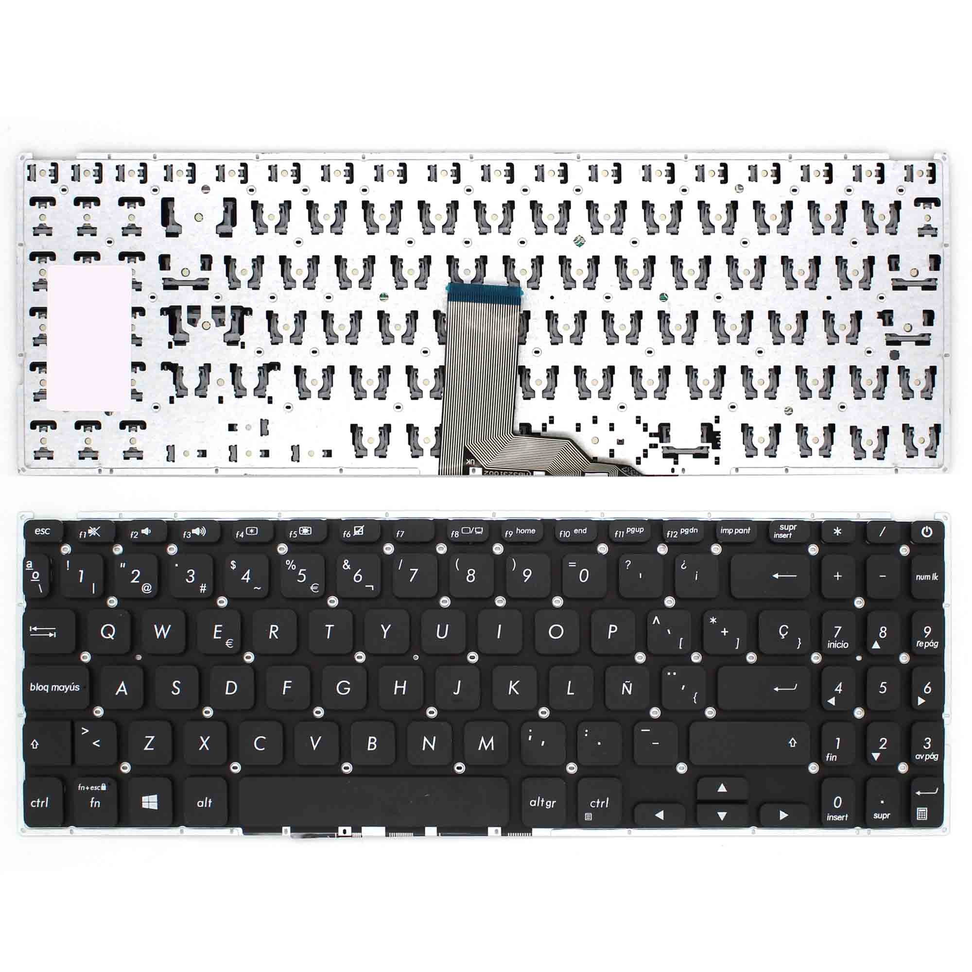 Teclado para Portátil Asus X512 X512D X512DA X512J Series - Layout Espanhol, Preto, Sem Moldura - Image 2