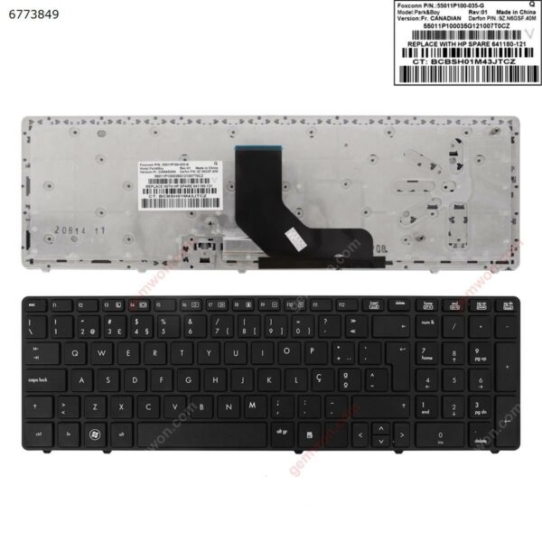 Teclado para portátil HP Probook 6560B Elitebook 8560P, 8570P - Português