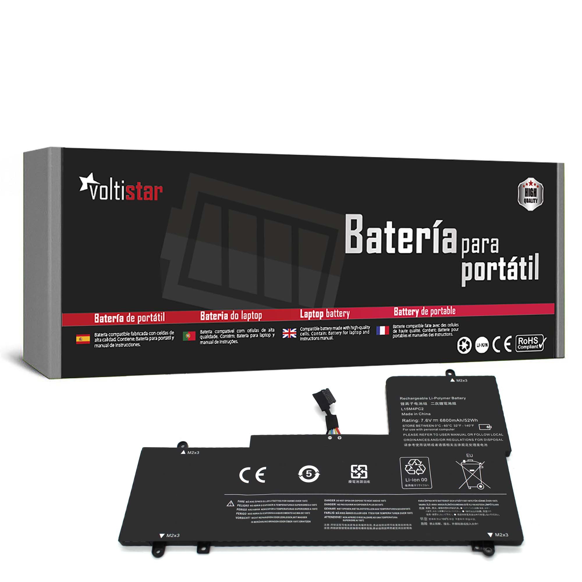 Bateria para Portátil Lenovo Yoga 710-14ISK 710-15IKB (5B10K90778, L15M4PC2)