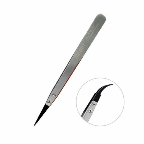 Pinça Anti-Estática de Aço Inoxidável Jakemy JM-T10-11 - Ferramenta de Precisão para Eletrónica