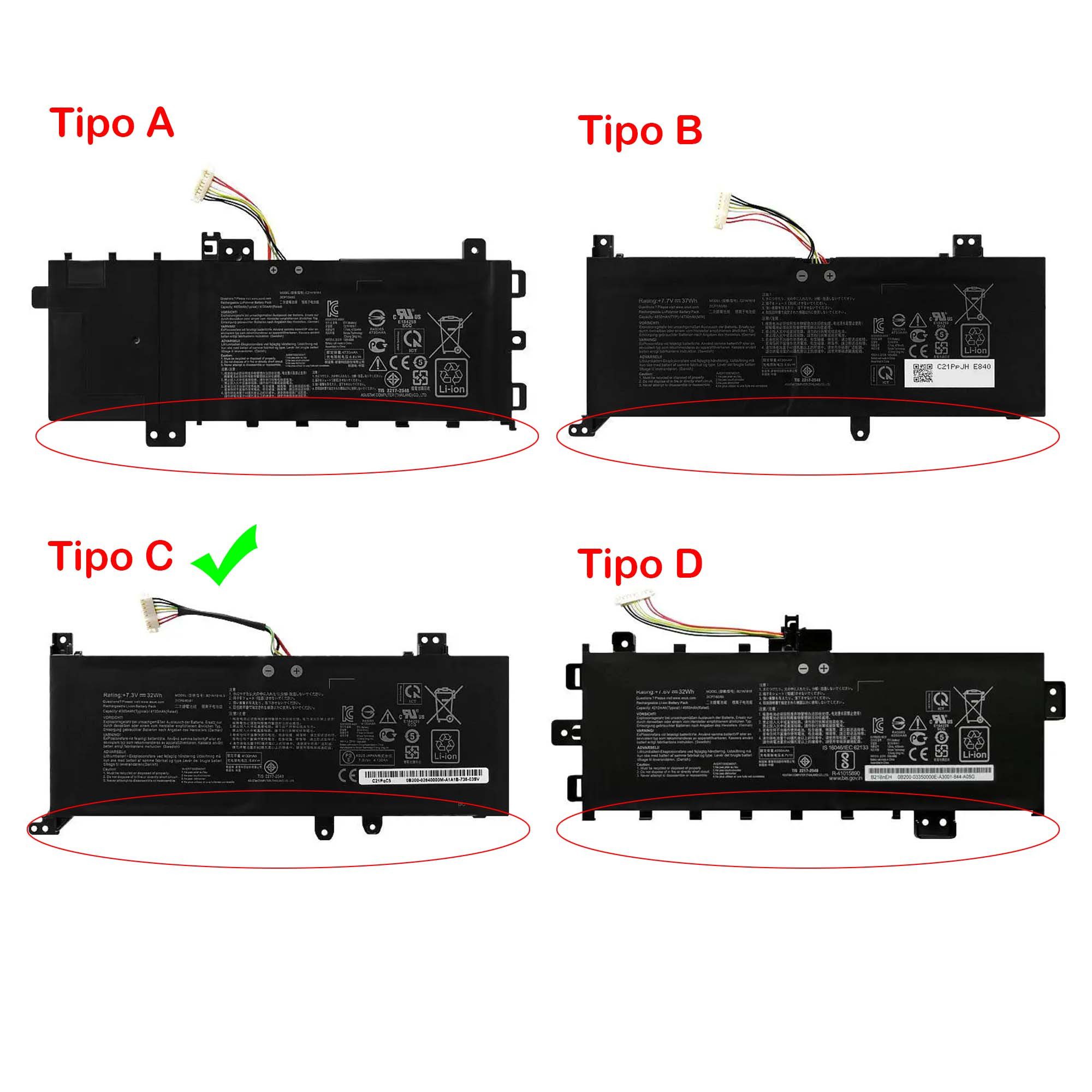 Bateria para Portátil Asus VivoBook X409 X409JA F409JA (B21N1818-2) 7.7V 29Wh - Image 2