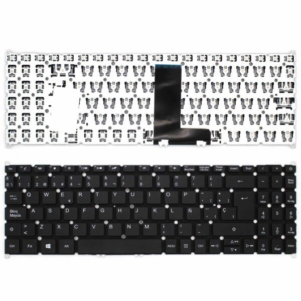 Teclado Portátil Acer Aspire 3 A515-56 Series, A315-54K - Espanhol Preto Sem Retroiluminação