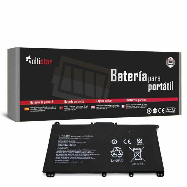 Bateria para Portátil HP HW03XL L96887-1D1 11.34V 47Wh - Compatível com Pavilion 15-CX, 17-CP, 15-EG Series