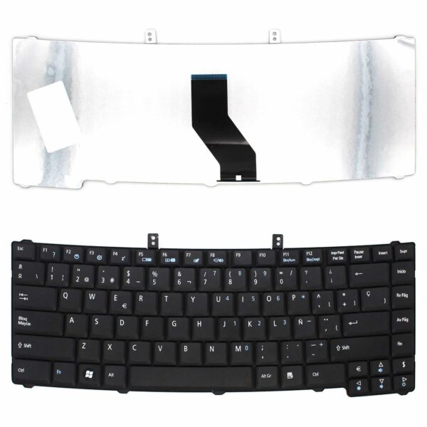 Teclado Portátil Acer Extensa 4000 5000 Series TravelMate 4000 5000 Series eMachines D620 - Layout Espanhol Preto