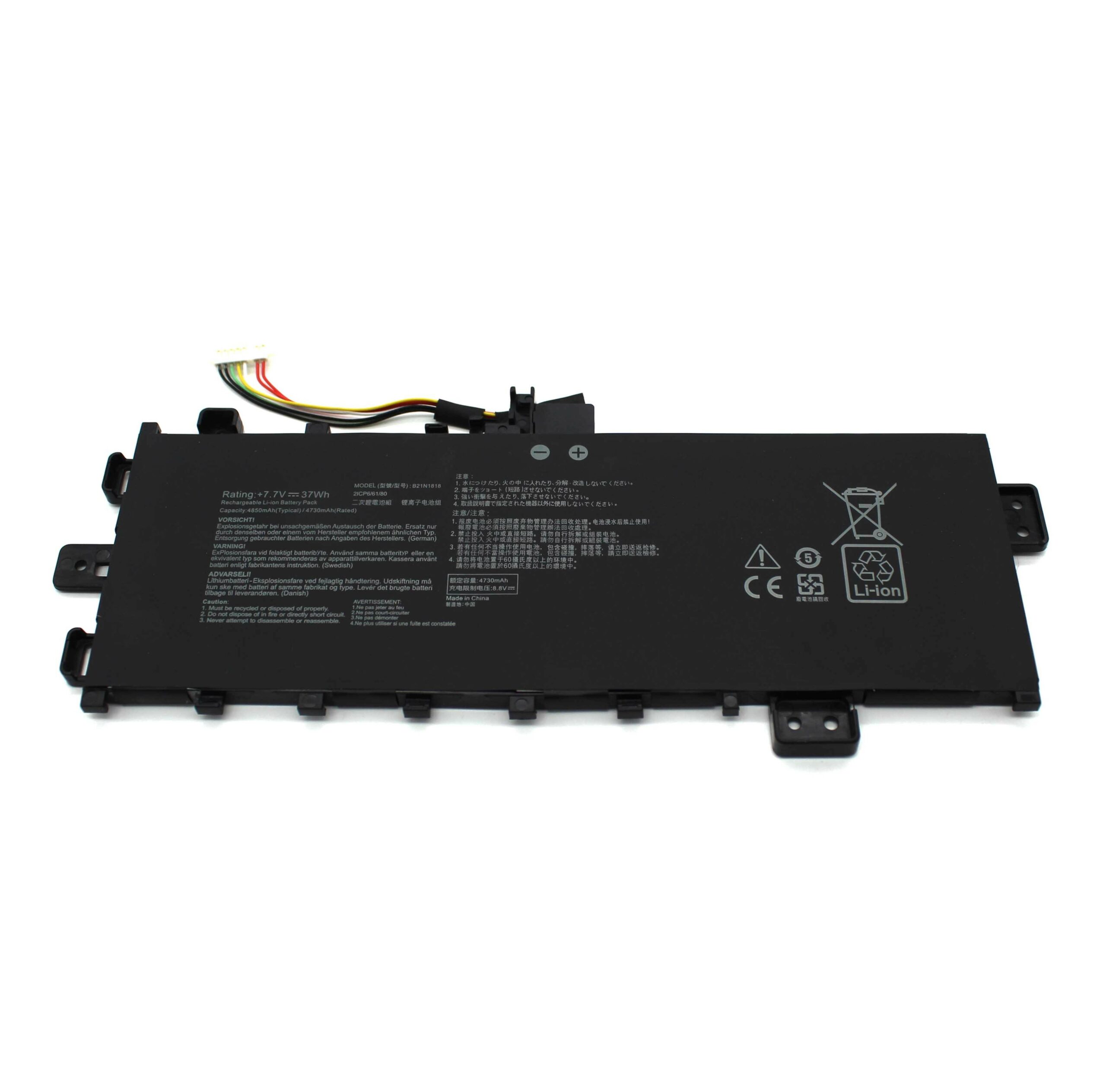 Bateria para Portátil Asus VivoBook A512UF F512DA K512FA R409FA S409JA, P/N B21N1818-2, 7.7V 37Wh - Green Computer