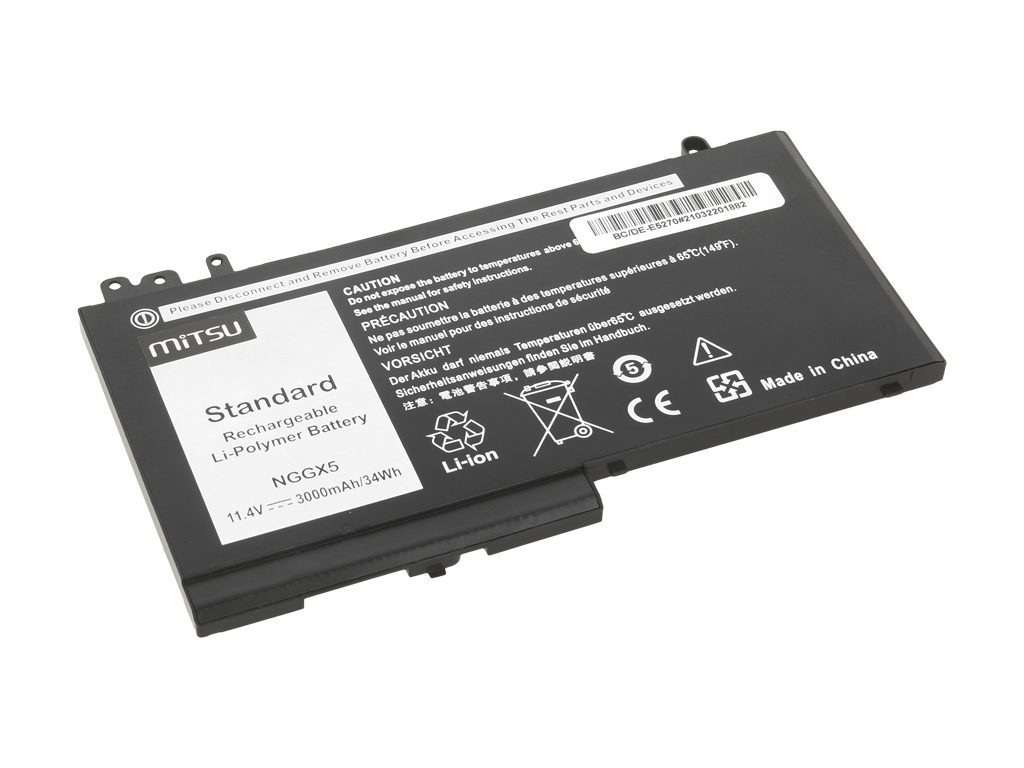 Bateria Mitsu para para Dell Latitude E5270, 5470, 5570, NGGX5 - Image 5