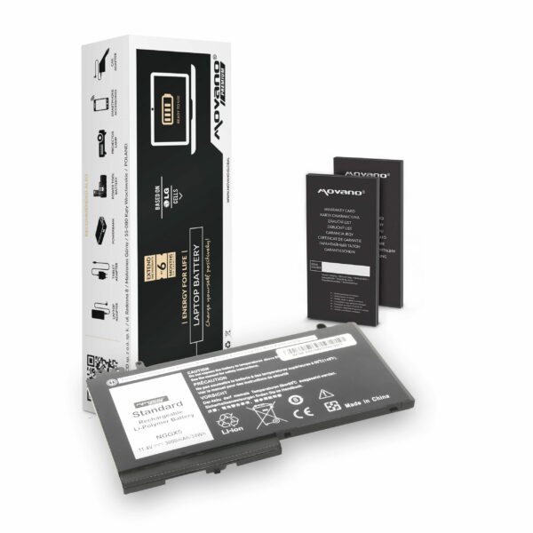 Bateria Movano Premium 11.4V 3000mAh (34Wh) para Portátil Dell Latitude E5270, E5470, 5270, 5470 Series