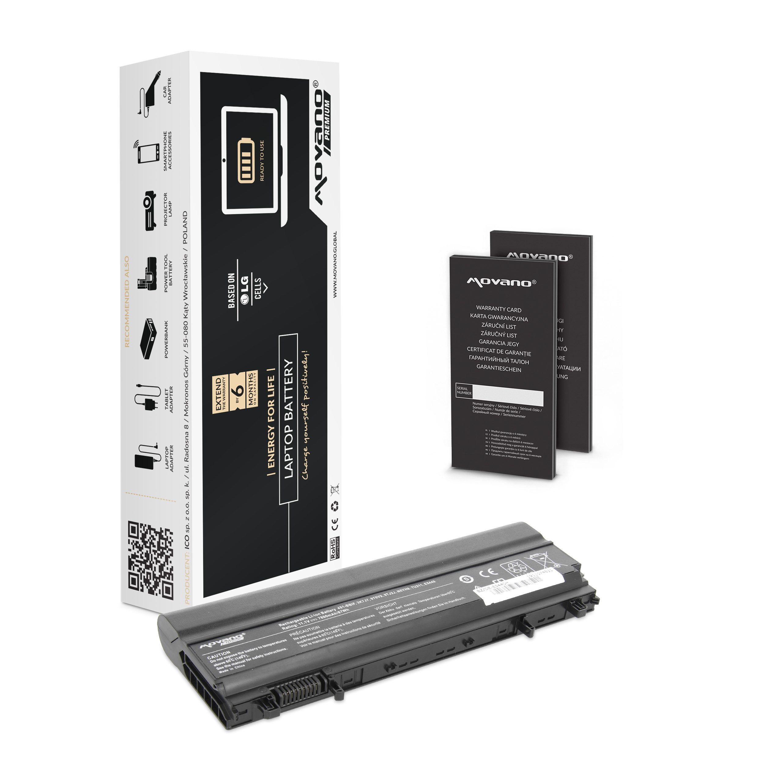 Bateria Movano Premium para Dell Latitude E5440, E5540 - 7800mAh - Image 5