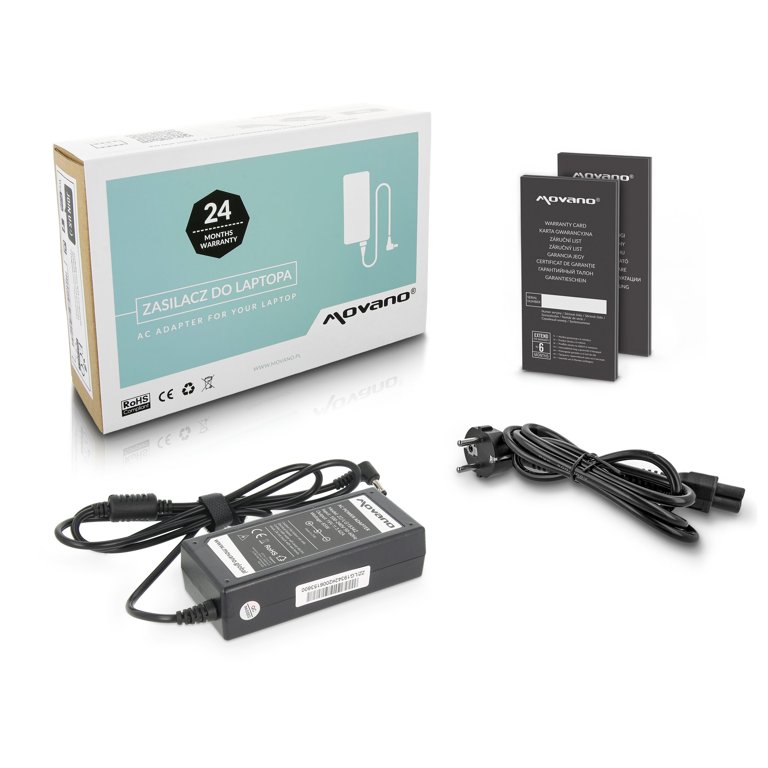 Carregador Movano 19V 3.42A 65W (3.0x1.1mm) para Portátil LG Gram Series - Compatível com Modelos 13Z, 14Z, 15Z