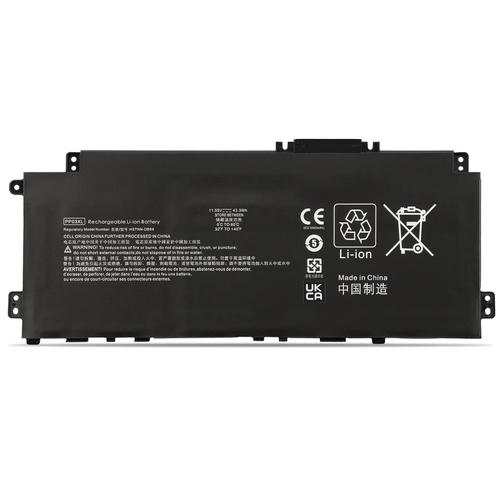 Bateria para Portátil HP Pavilion 13-BB 14-DK 14-DV 14-DW Series PP03XL 11.55V 39Wh