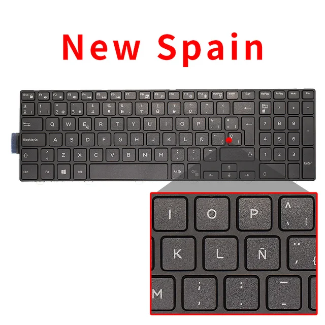Teclado Espanhol Para Dell Inspiron 3000 5000 3541 3542 3543 5542 3550 5545 5547 3551 3552 3559 3565 3567 3551 - Image 2