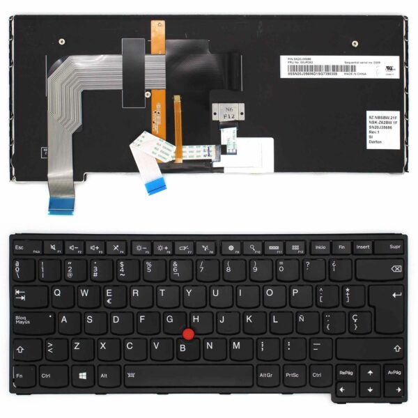 Teclado para Portátil Lenovo ThinkPad S3 Yoga 14, P40 Yoga, Yoga 460 Series - Retroiluminado, Espanhol